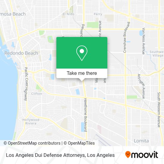 Los Angeles Dui Defense Attorneys map