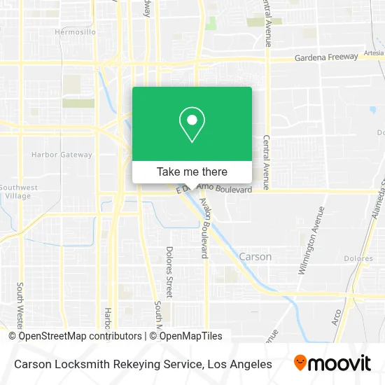 Carson Locksmith Rekeying Service map