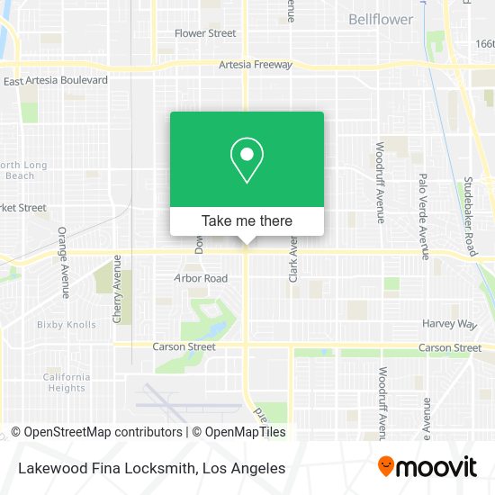 Lakewood Fina Locksmith map