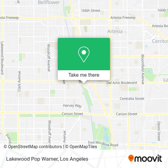 Lakewood Pop Warner map