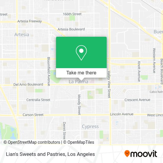Lian's Sweets and Pastries map