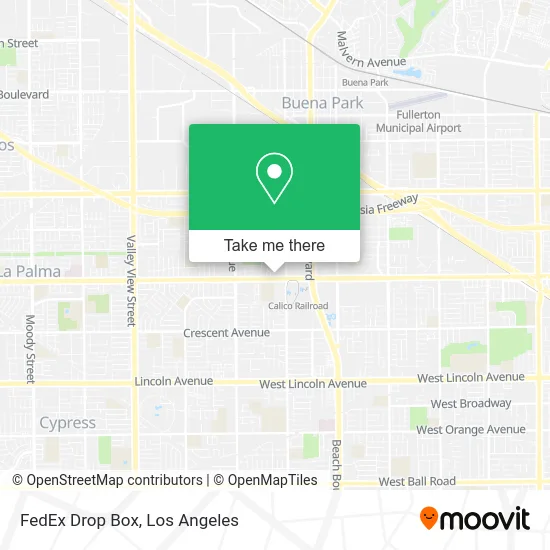 FedEx Drop Box map