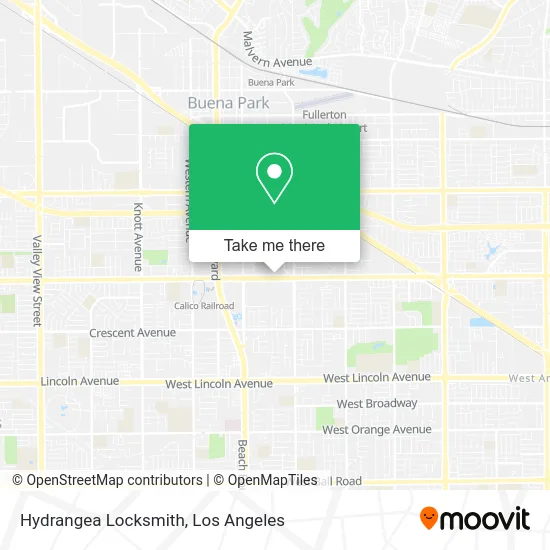 Hydrangea Locksmith map