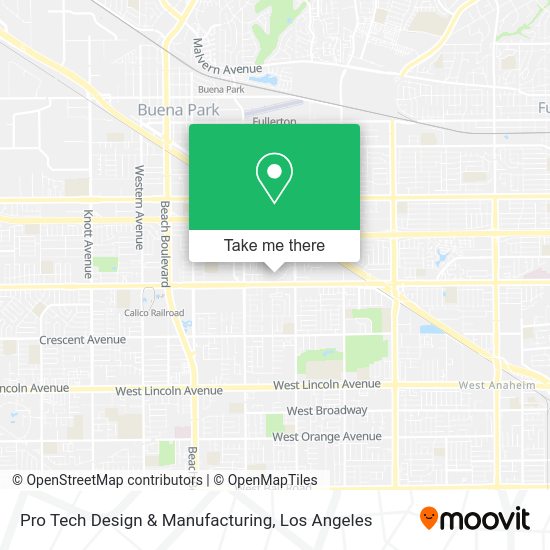 Pro Tech Design & Manufacturing map