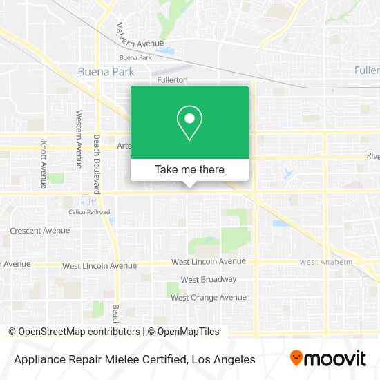 Appliance Repair Mielee Certified map