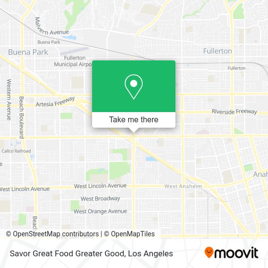 Mapa de Savor Great Food Greater Good