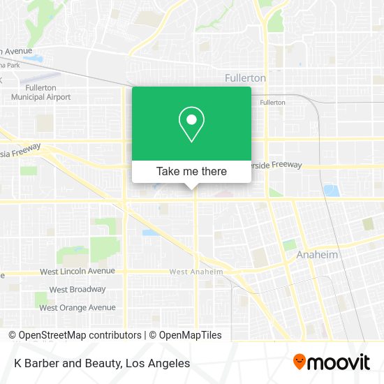 K Barber and Beauty map