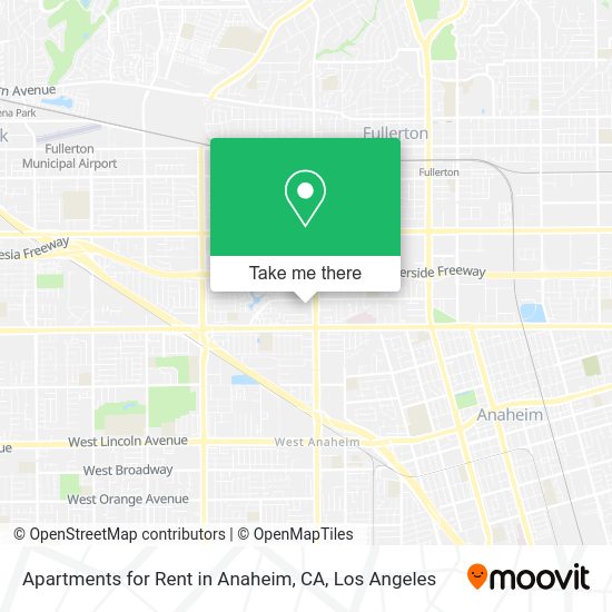 Apartments for Rent in Anaheim, CA map