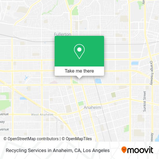 Mapa de Recycling Services in Anaheim, CA
