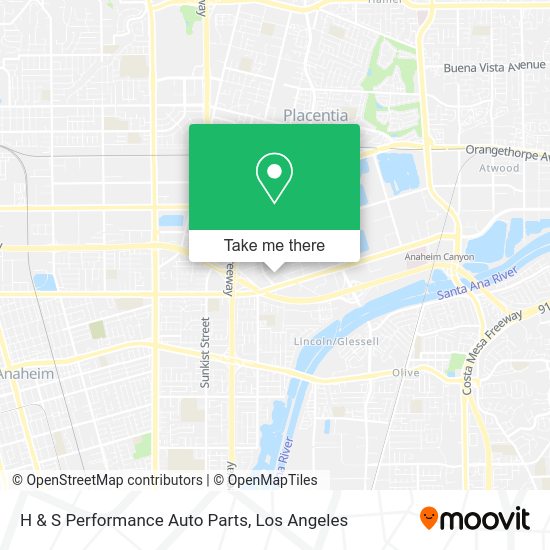 Mapa de H & S Performance Auto Parts