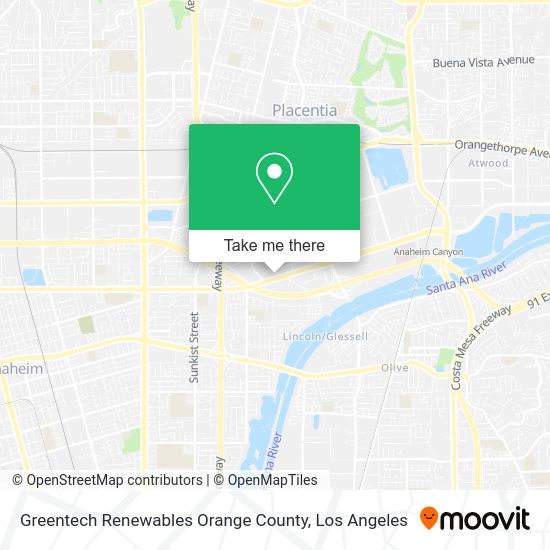 Greentech Renewables Orange County map