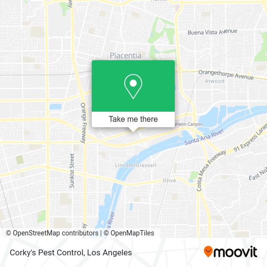 Corky's Pest Control map
