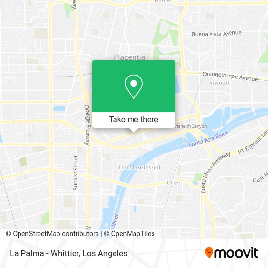 Mapa de La Palma - Whittier