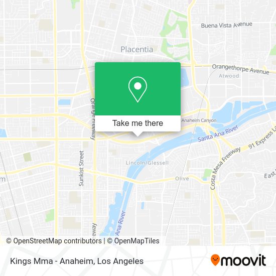 Kings Mma - Anaheim map