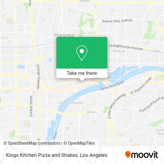 Kings Kitchen Pizza and Shakes map