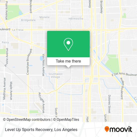 Level Up Sports Recovery map