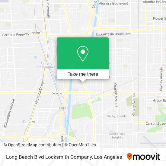 Mapa de Long Beach Blvd Locksmith Company