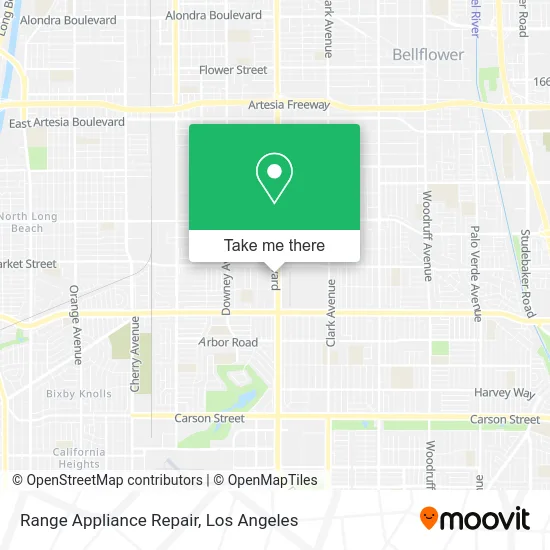 Range Appliance Repair map