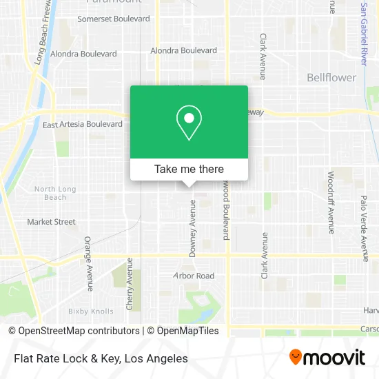 Flat Rate Lock & Key map