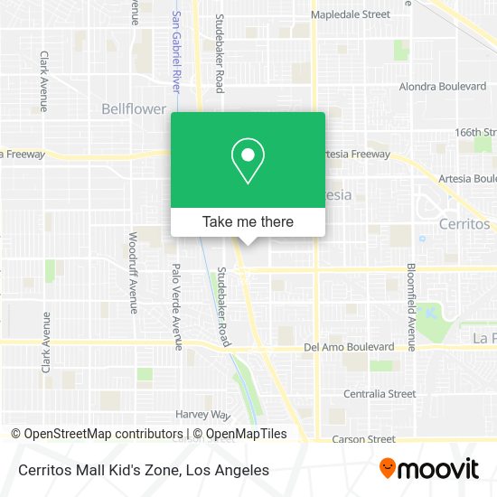 Cerritos Mall Kid's Zone map