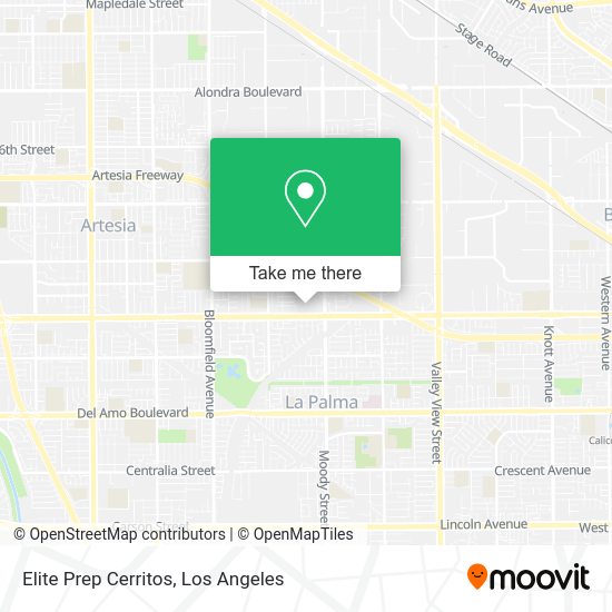 Mapa de Elite Prep Cerritos