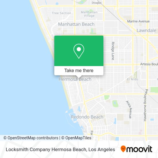 Mapa de Locksmith Company Hermosa Beach