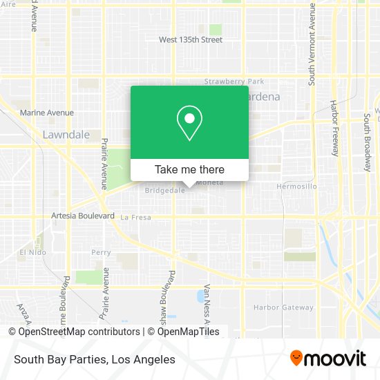 South Bay Parties map