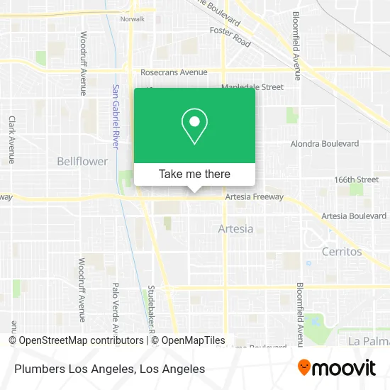 Plumbers Los Angeles map