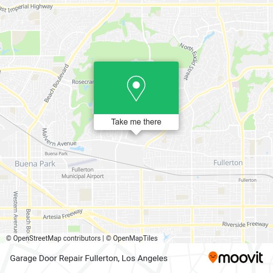 Mapa de Garage Door Repair Fullerton