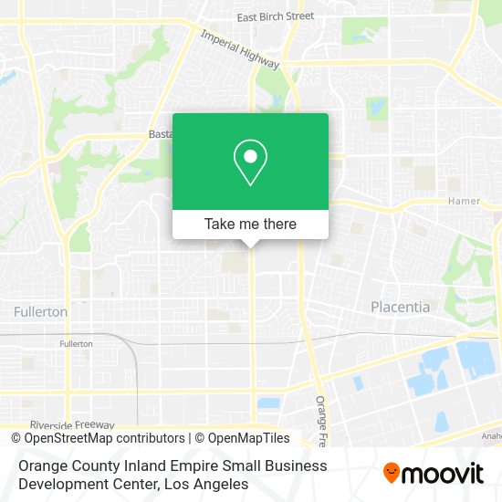 Orange County Inland Empire Small Business Development Center map