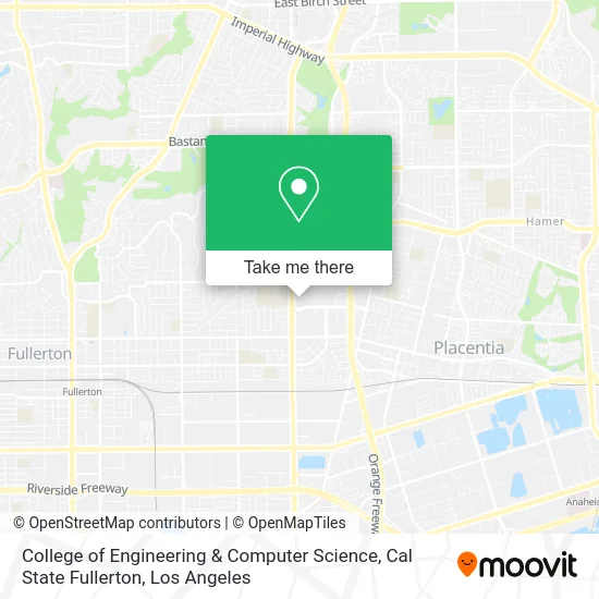 College of Engineering & Computer Science, Cal State Fullerton map