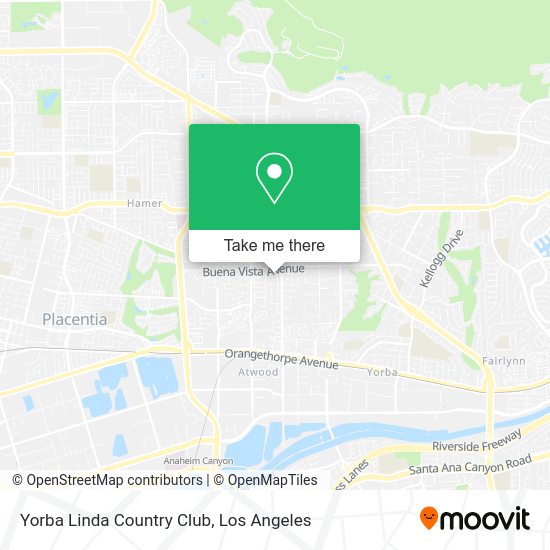 Yorba Linda Country Club map