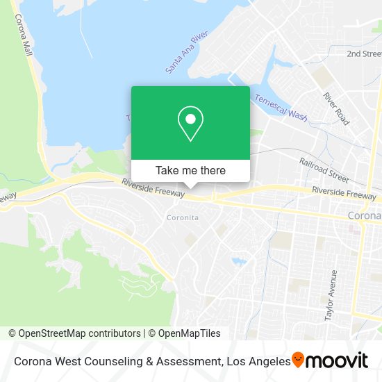 Mapa de Corona West Counseling & Assessment