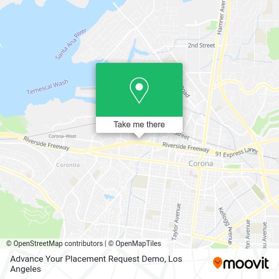 Advance Your Placement Request Demo map
