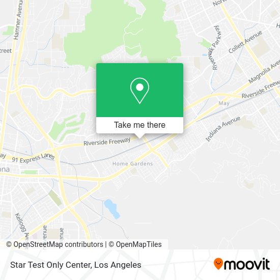 Star Test Only Center map