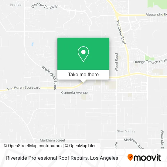 Riverside Professional Roof Repairs map
