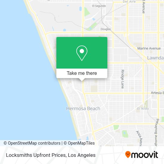 Locksmiths Upfront Prices map
