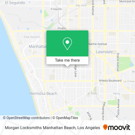 Morgan Locksmiths Manhattan Beach map