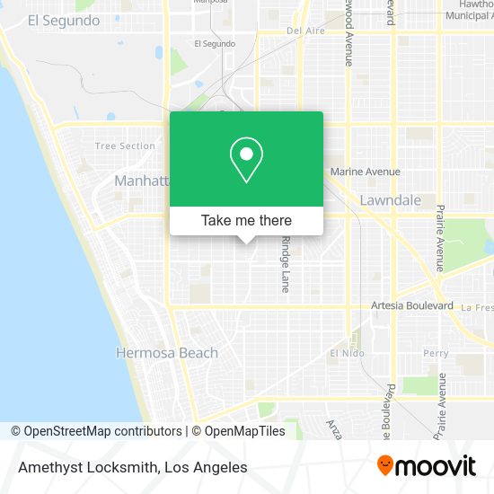 Mapa de Amethyst Locksmith