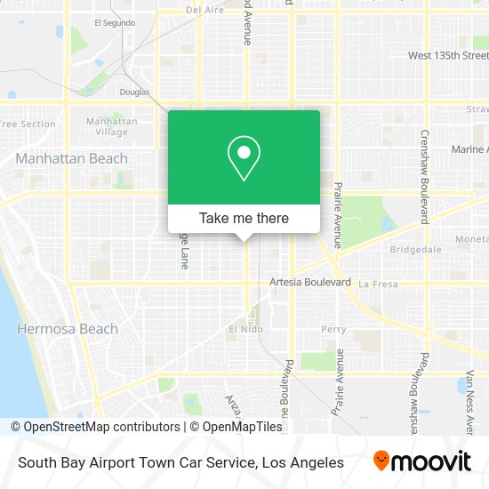 South Bay Airport Town Car Service map