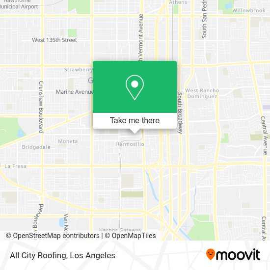All City Roofing map