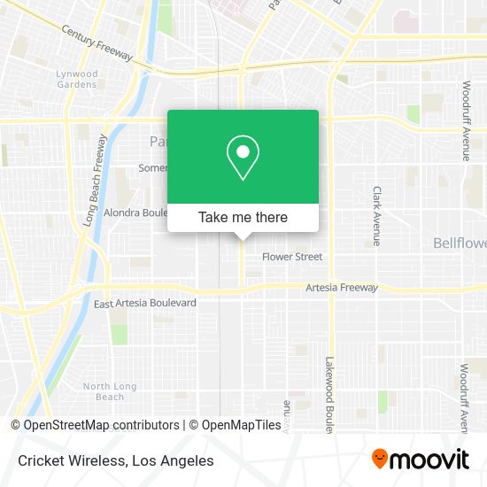 Mapa de Cricket Wireless