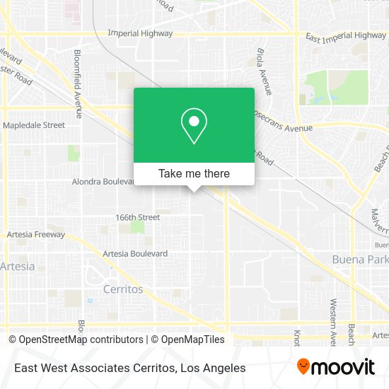 East West Associates Cerritos map