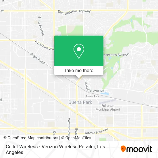 Cellet Wireless - Verizon Wireless Retailer map