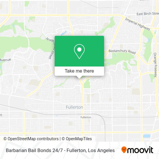 Barbarian Bail Bonds 24 / 7 - Fullerton map