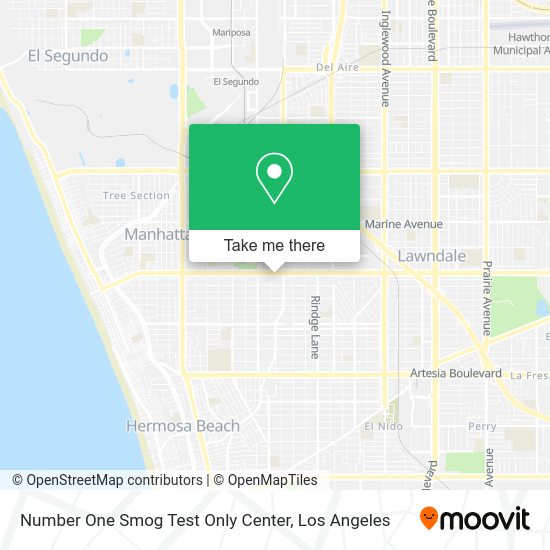 Number One Smog Test Only Center map