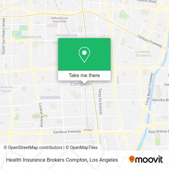Health Insurance Brokers Compton map