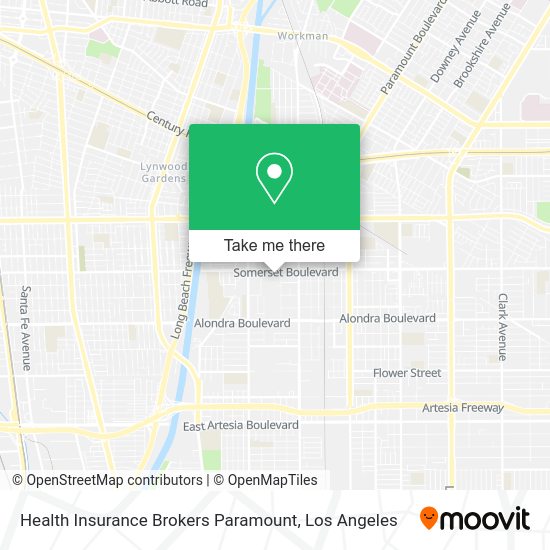 Health Insurance Brokers Paramount map