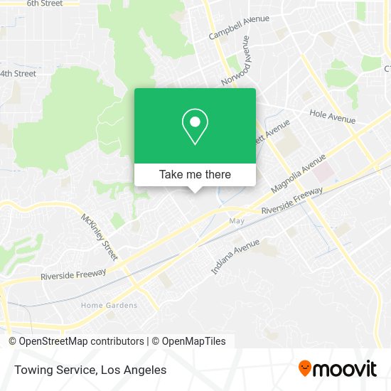 Mapa de Towing Service