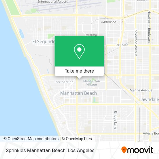 Sprinkles Manhattan Beach map